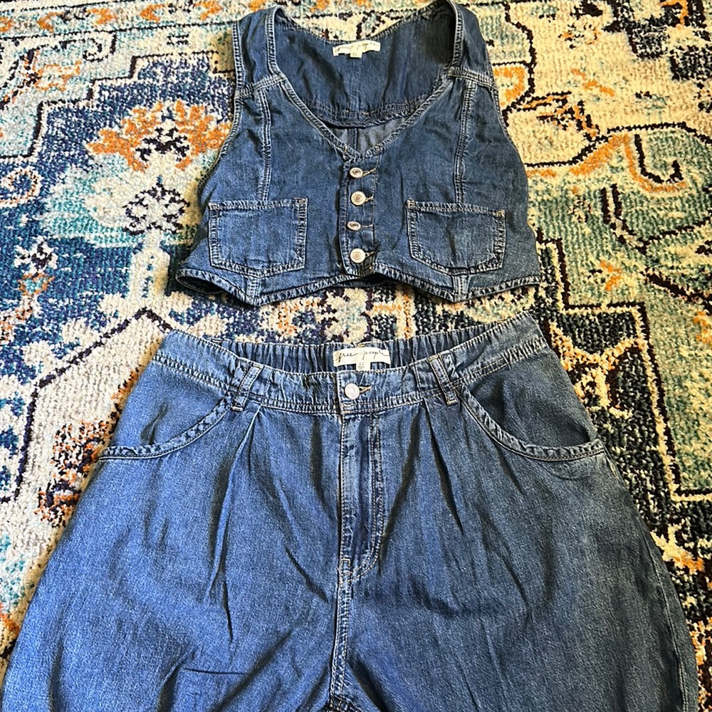 Free people denim set
